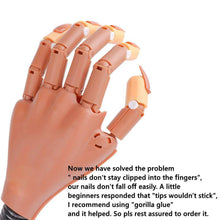 Load image into Gallery viewer, Nail Train Practice Hand for Acrylic Nails-Flexible Moveable Practice Tool - 
