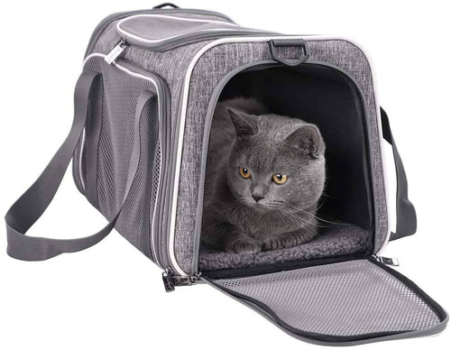 Henkelion Large Cat Carriers Dog Carrier Pet Carrier for Large Cats Dogs Puppies Up to 25lbs, Big Dog Carrier Soft Sided, Collapsible Waterproof