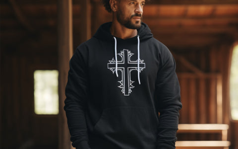 cross hoodie