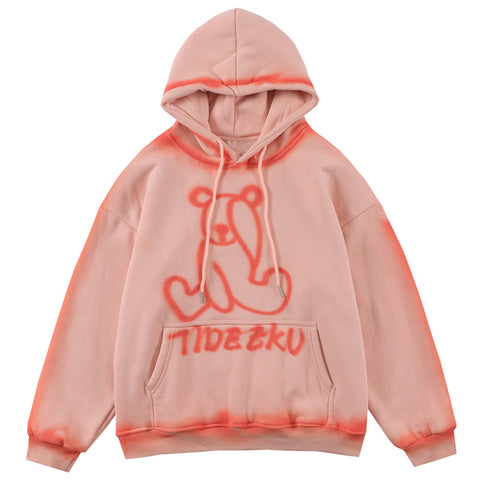 fleece bear hoodie