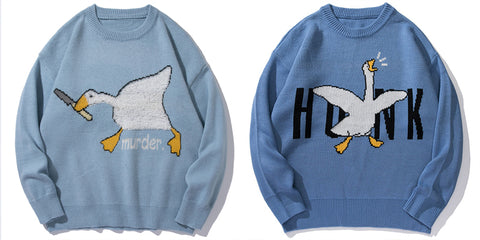 murder goose sweater