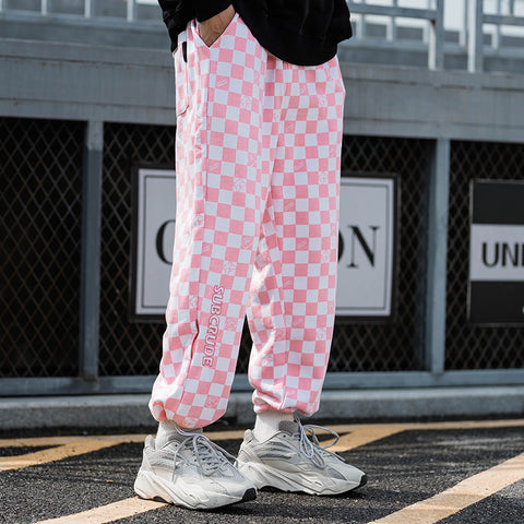 pantalon à damier