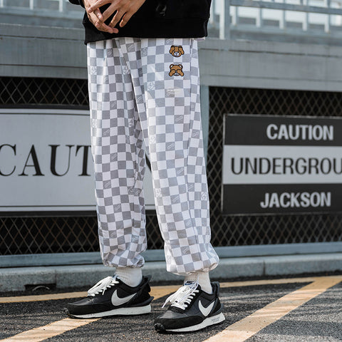 checkerboard sweatpants