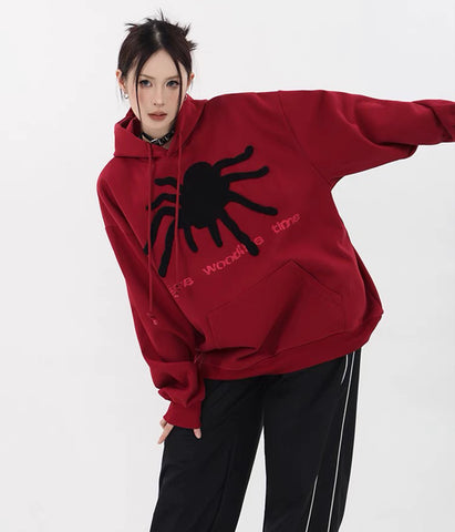 sudadera con capucha de araña