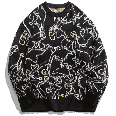 cartoon graphic sweater