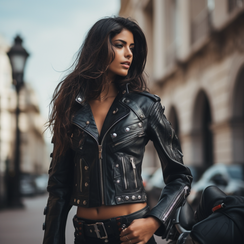 veste de moto femme
