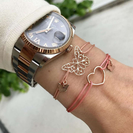 4 Butterfly Bracelet Rose Gold