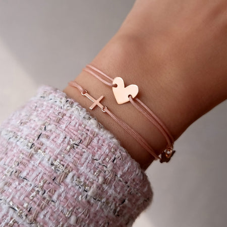 Tiny Heart Rose Gold Plated Bracelet – Borboleta Joaillerie
