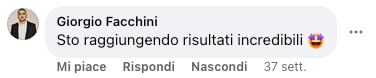 screenshot recensione commento facebook