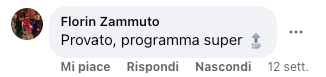 screenshot recensione commento facebook