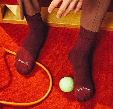 Paire burgundy socks