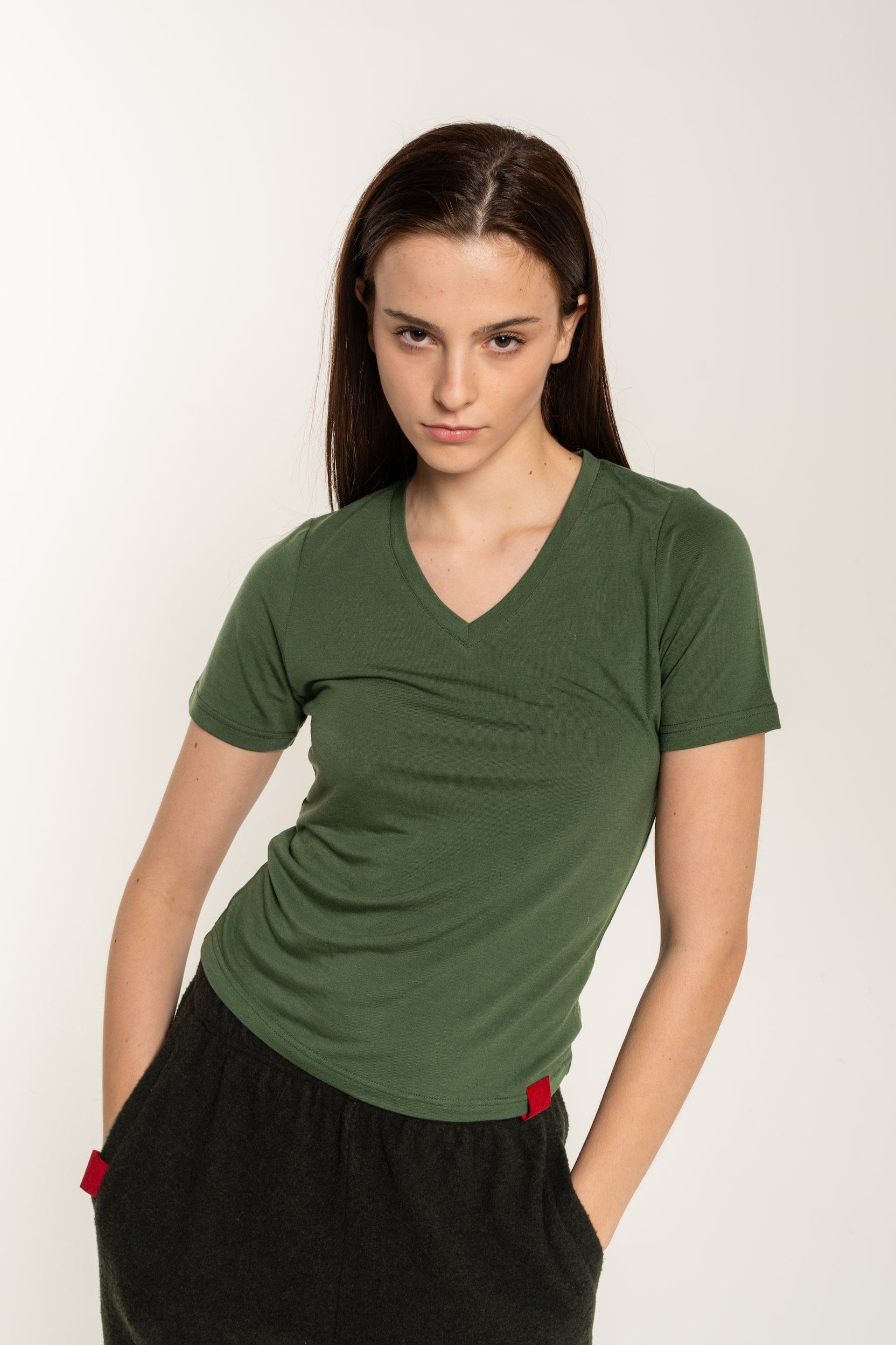 Women's Merino-Blend V-neck T-shirt