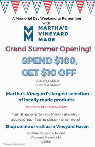 Memorial Day Promo for Martha's Vineyard Made