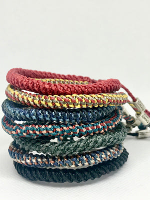 Surfer String Bracelets Matte Charcoal Blend