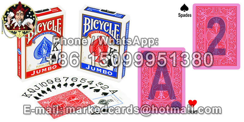 Red and Blue Bicycle Marked Poker Cards for Poker Cheating