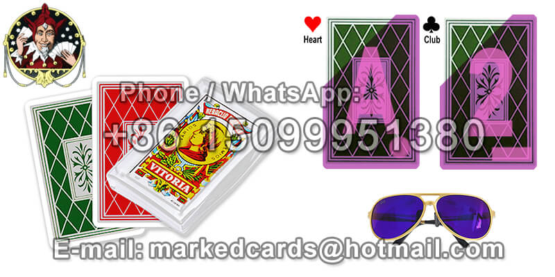 Red & Green Fournier Heraclio Vitoria Poker Cheating Marking Playing Cards