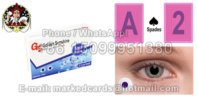 Comfortable Infrared Contact Lenses for Marked Poker Cards