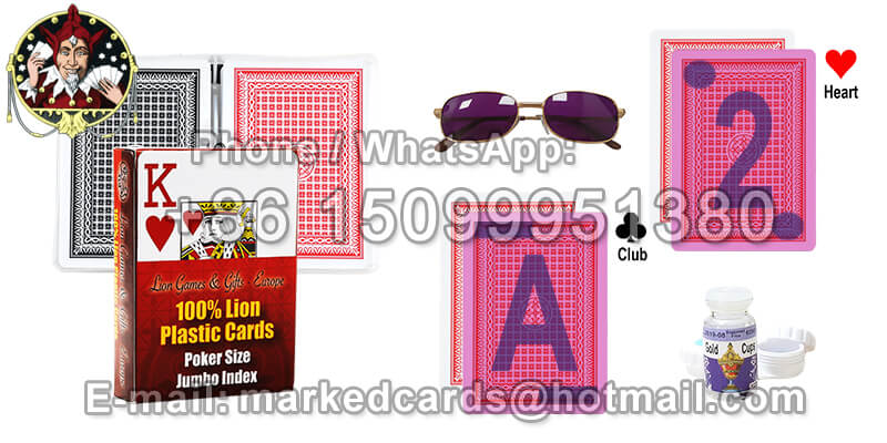 Lion Plastic Marked Cards with Invisible Ink for Texas Hold'em