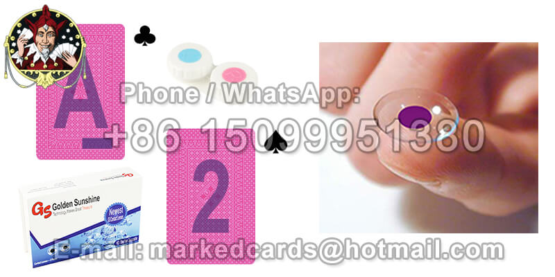 Poker Contact Lenses for Cheating Marked Poker Cards