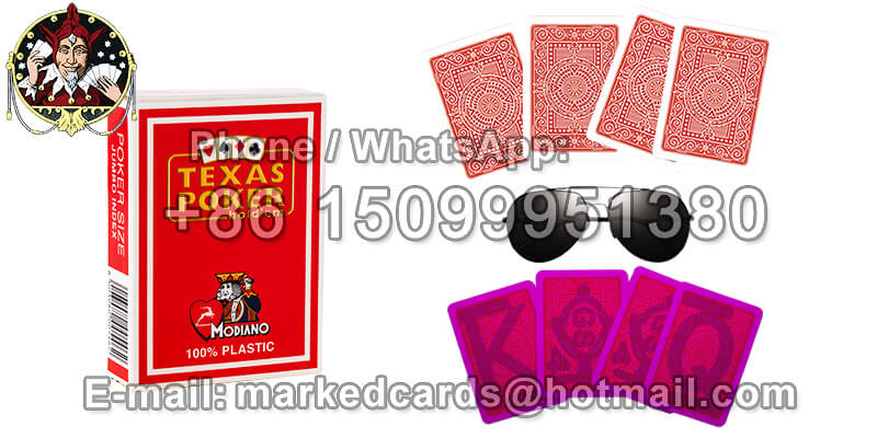 Modiano Texas Holdem Marked Cards with Invisible Markings for Poker Trick