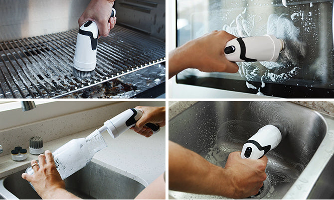 Fcc Bathroom Sink & Tile Cleaning Tool, Kitchen Dish Scrubber, Multipurpose  Electric Handheld Wireless Cleaning Brush