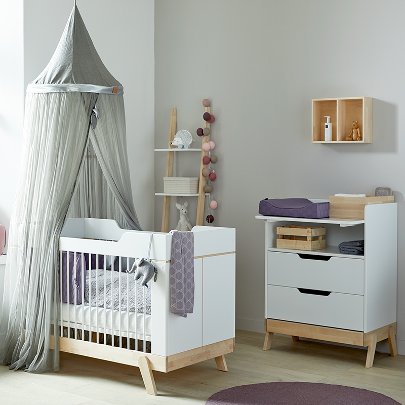 spons Zes Franje Lifetime Bed 2 in 1 Baby Ledikant om te bouwen naar Juniorbed - 70x140cm –  Droom Stapelbed