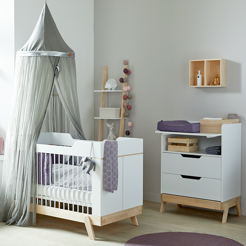 Lifetime Bed in 1 Baby Ledikant om te bouwen naar Juniorbed - 70x140cm – Droom Stapelbed