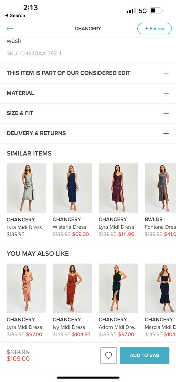 A screenshot of an online shopping cart with a bottom banner suggesting 'you might like'.