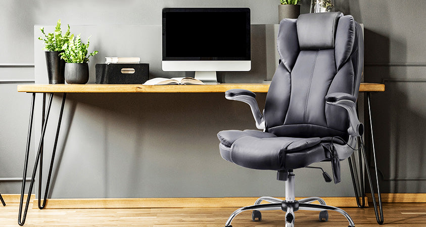 Flaunting premium PU leather upholstery, our Artiss Kea executive office chair offers optimal support with its contoured high backrest, built-in lumbar back, and other essential features to meet your comfort needs.   