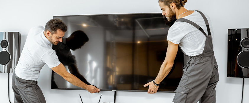 Always get a professional, friend or family member to help mount your television.