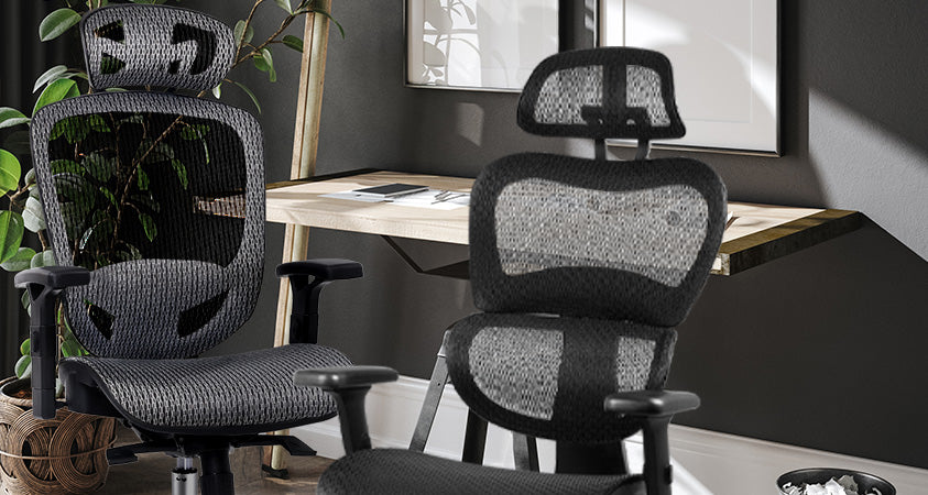 Featuring a mesh back design with adjustable features, our Artiss Presidio and Fergus office chairs offer adequate lumbar support and keep you well-ventilated. 