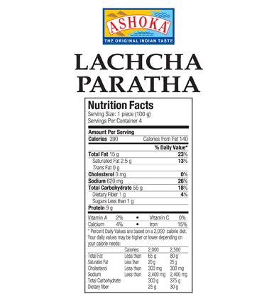 Ashoka Lachcha Paratha 4 pc, 400 gm