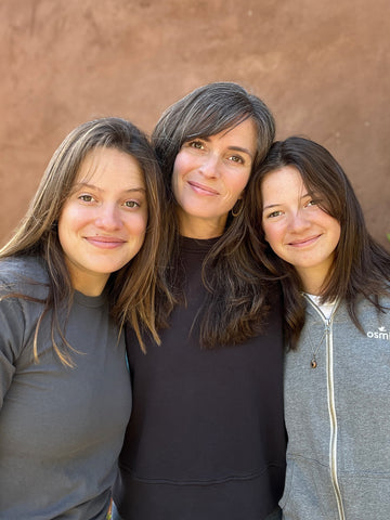 Osmia founder Sarah with her two daughters.