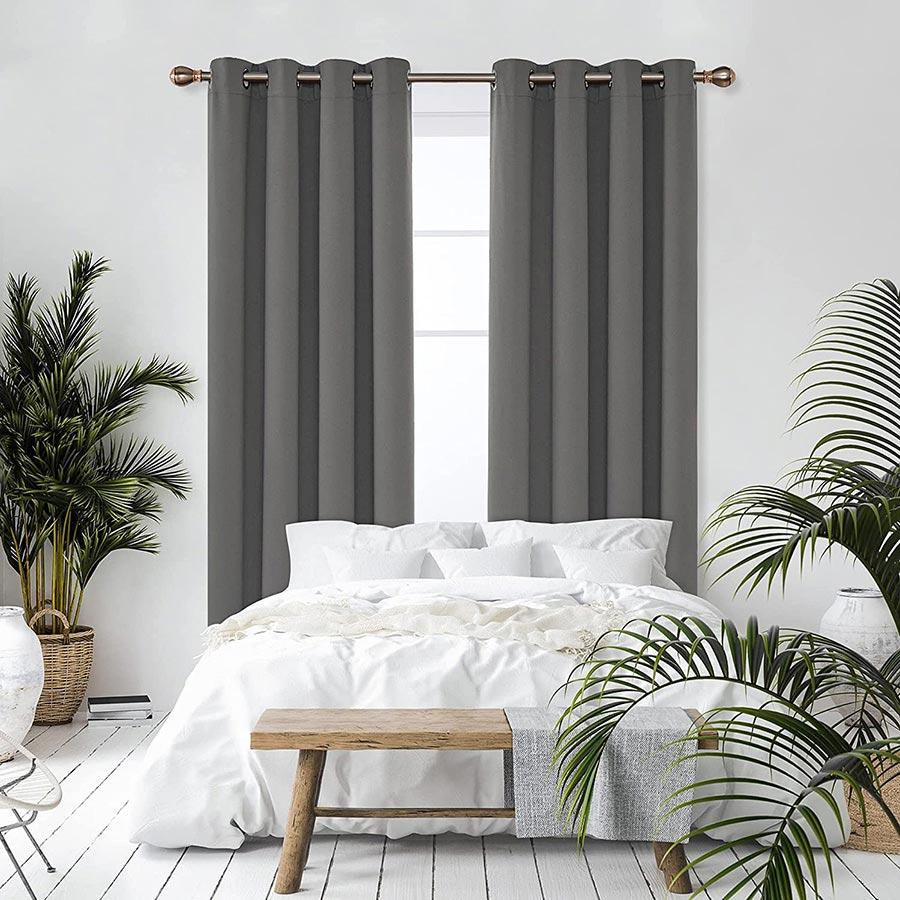 Ready Made Eyelet Blackout Thermal Curtains | 2 Panels UK - Deconovo UK product image