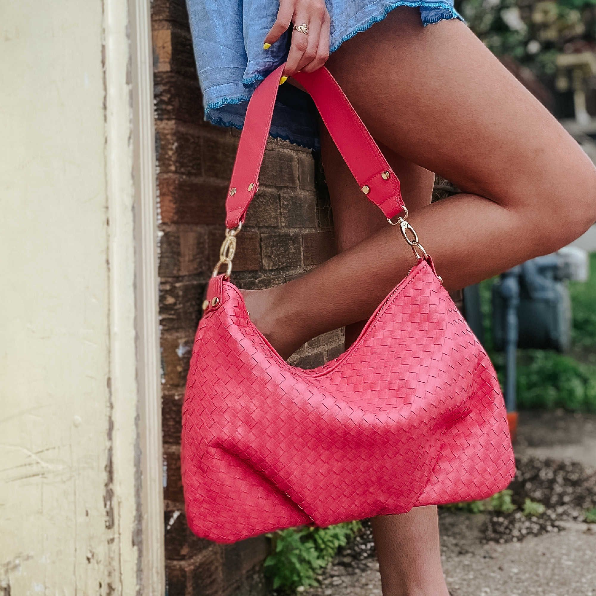 Pretty Simple Woven Westlyn Bum Bag in Black - Her Hide Out