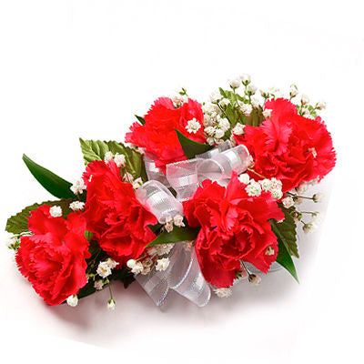 Red Carnation Wrist Corsage – Bunches Direct Canada