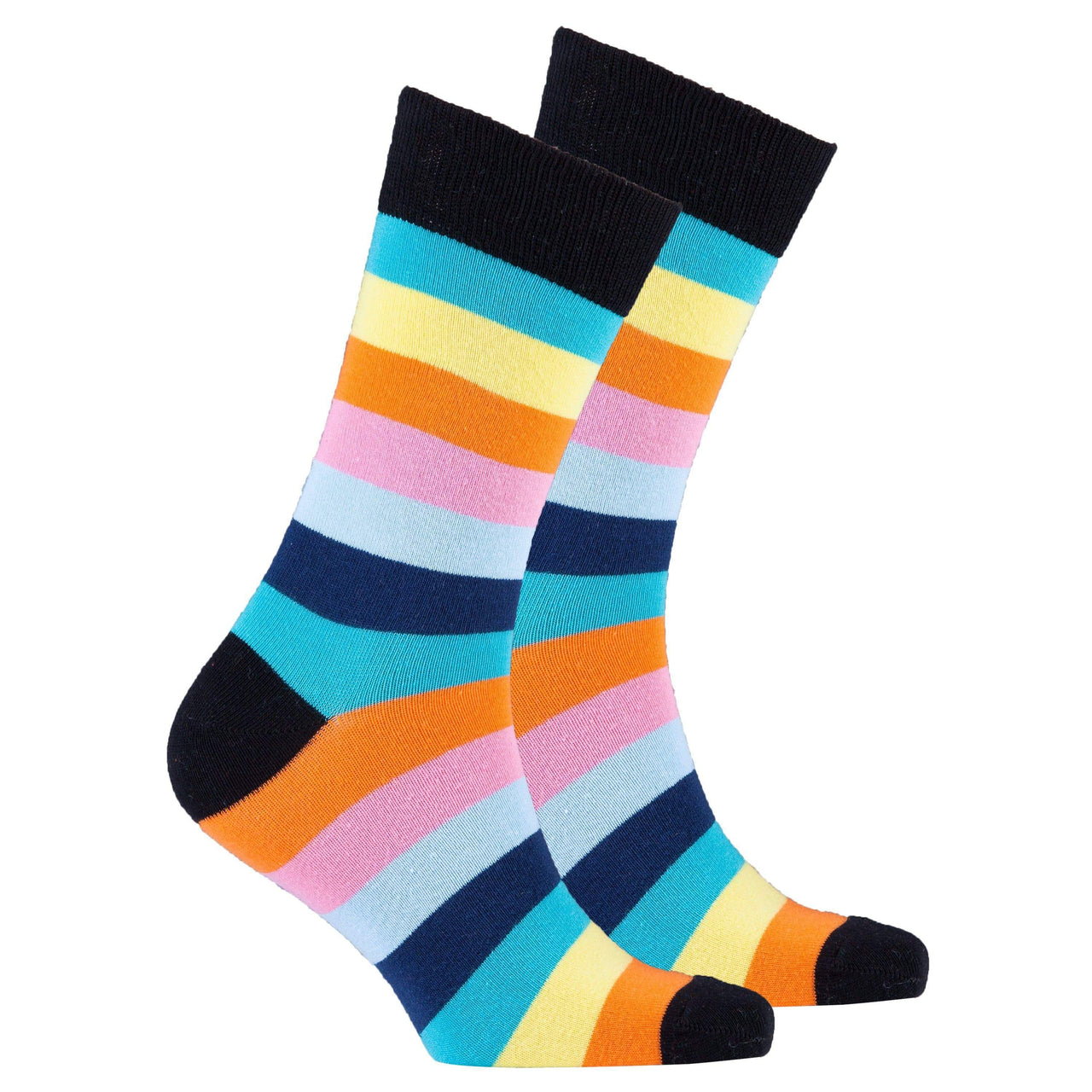 Men's Light Pastel Stripe Socks-BK Variety Market