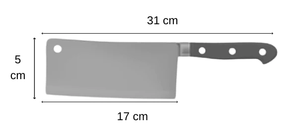 couteau nakiri komodo dimensions