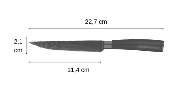 couteau de table bleu océan dimension