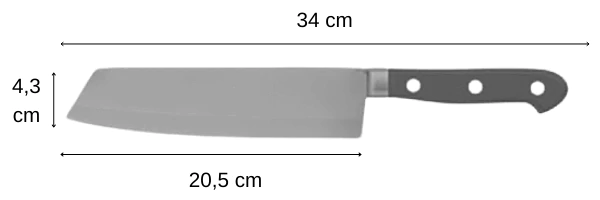 couteau kiritsuke kyoto dimensions