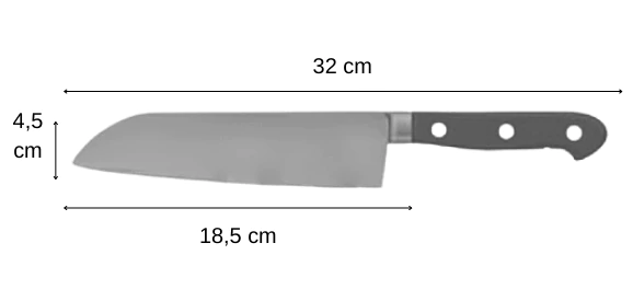 tokyo couteau santoku dimensions