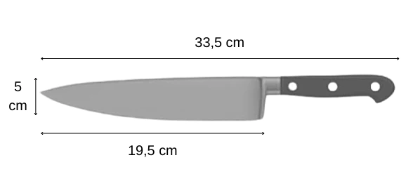 couteau de chef tokyo dimensions