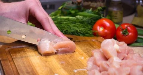 Decoupe facile et rapide de la viande couteaux damas