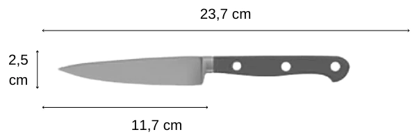 Kyoto set de 3 couteaux d'office dimensions