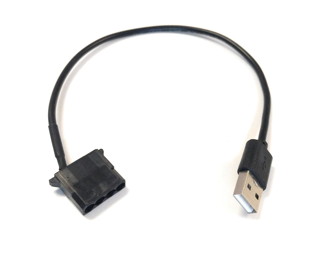 USB A Male to 4pin Molex Connector (12v) – Coolerguys