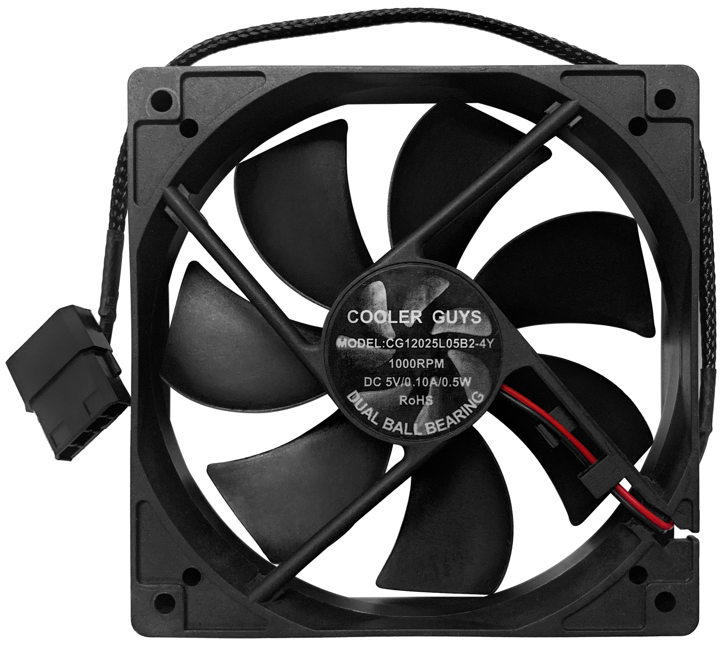 Coolerguys 120mm (120x120x25) Quiet Volt Fan with 4 Pin