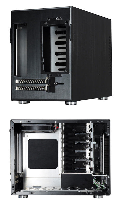 Lian Li Pc Q25b Aluminum Mini Itx Tower Computer Case Black Coolerguys