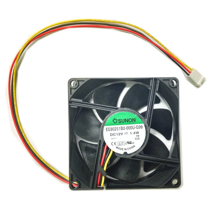 Sunon 80x80x25mm Medium Speed 12 Volt 3 Pin Fan Coolerguys 3968