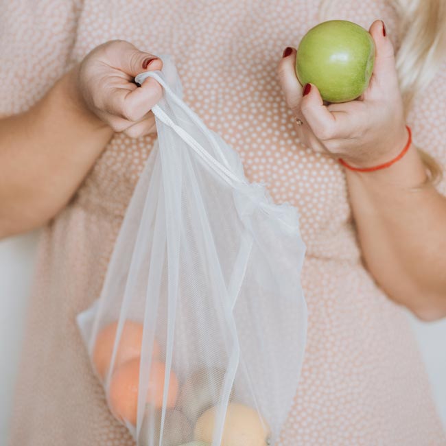 Obst netz zum Einkaufen 