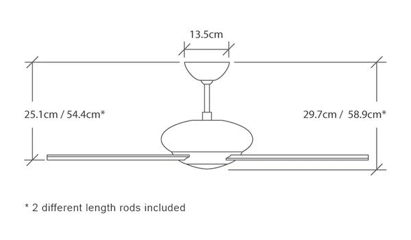 Modern Fan Co. altus ceiling fan product dimension